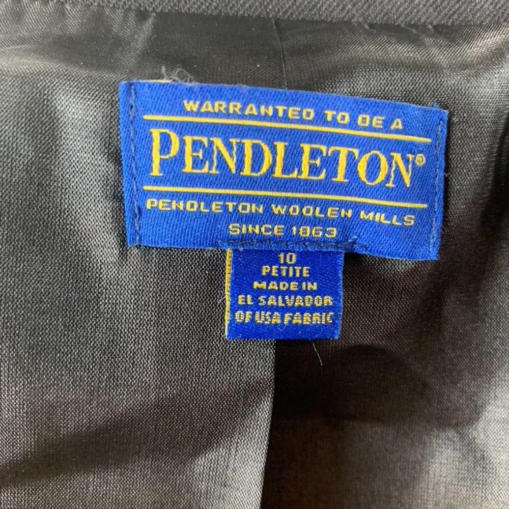 Pendleton Virgin Wool One Button Blazer Size 10p - image 8
